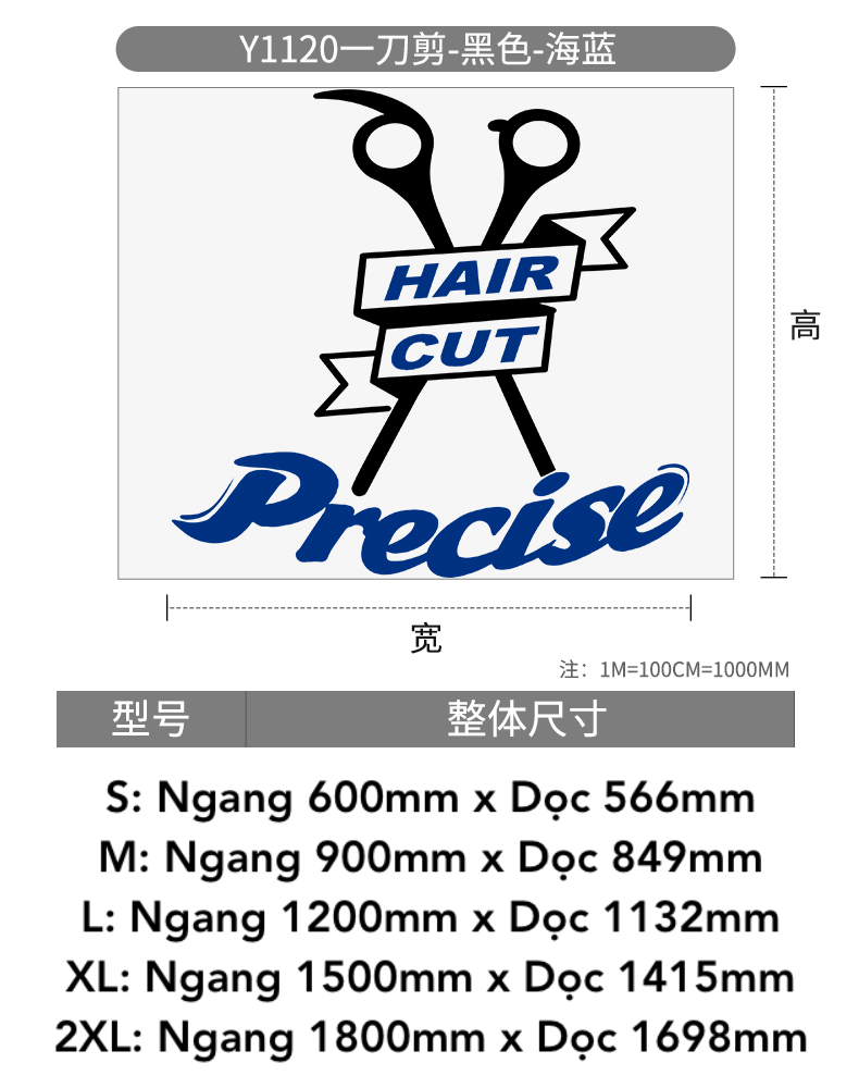  Tranh mica EPeBen dán tường nổi 3d hình Hair Cut Precise decor trang trí Salon, Tiệm Cắt Tóc 