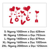  Tranh mica EPeBen dán tường nổi 3d hình Trái Tim Chữ Love decor trang trí Phòng Ngủ, Phòng Khách 