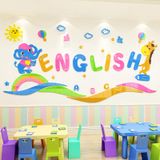  Tranh mica EPeBen dán tường nổi 3d hình welcome trung tâm tiếng anh english, decor trang trí mầm non, khu vui chơi 