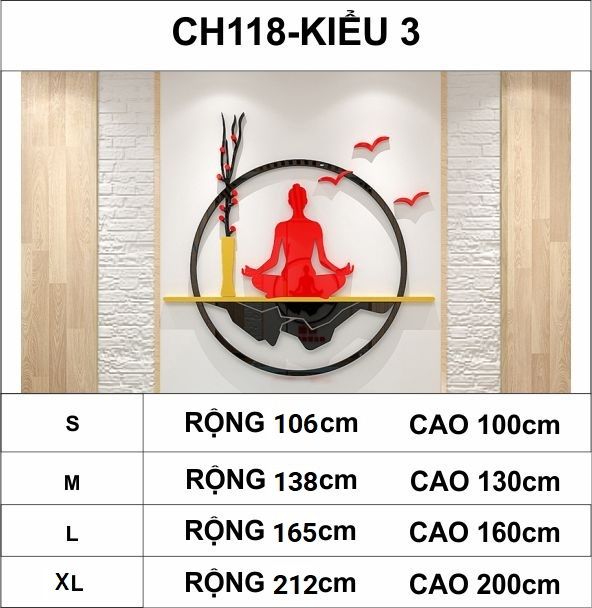  Tranh mica EPeBen dán tường nổi 3d hình Hình yoga Asana Trang trí phòng tập Yoga, phòng gym, phòng tập thể dục, clb 