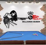  Tranh mica nổi 3d dán tường Logo quán Bi-a Billiard trang trí CLB Bida, Phòng Game - EPeBen 
