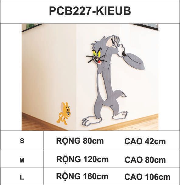  Tranh mica EPeBen dán tường nổi 3d hình tom và jerry tranh decor trang trí phòng cho bé trường mầm non 