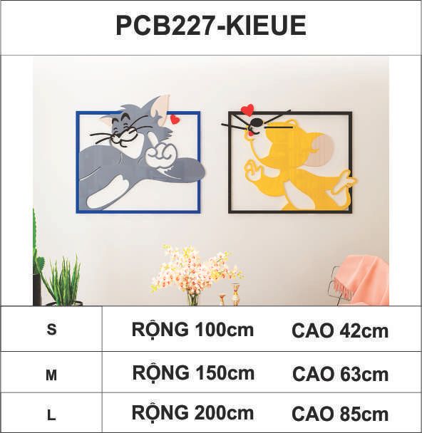  Tranh mica EPeBen dán tường nổi 3d hình tom và jerry tranh decor trang trí phòng cho bé trường mầm non 