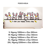  Tranh mica EPeBen dán tường nổi 3d hình Những Chú Thỏ Dễ Thương cà rốt happy every day trang trí Phòng Ngủ, Phòng Cho Bé 