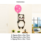  Tranh mica EPeBen dán tường nổi 3d hình Gấu Trúc dù bóng Dễ Thương decor trang trí Phòng Cho Bé, Phòng Ngủ 