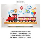  Tranh mica EPeBen dán tường nổi 3d hình Đoàn Tàu Xe Lửa decor trang trí Lớp Tiếng Anh, Mầm Non 