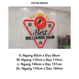  Tranh mica nổi 3d dán tường Logo quán Bi-a Billiard trang trí CLB Bida, Phòng Game - EPeBen 
