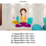  Tranh mica EPeBen dán tường nổi 3d hình Các Dáng Tập Yoga decor trang trí Phòng Tập Yoga, Thể Dục 