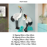  Tranh mica EPeBen dán tường nổi 3d hình chim hạc thư pháp tiếng việt Mùa Xuân cây hoa đào trang trí Nhà Cửa, Phòng Bếp 