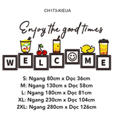  Tranh mica EPeBen dán tường nổi 3d hình Enjoy The Good Times decor trang trí Quán Trà Sữa, Quán Nước 