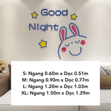  Tranh mica EPeBen dán tường nổi 3d hình Con Thỏ decor trang trí Phòng Cho Bé, Đầu Giường 