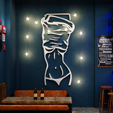  Tranh mica EPeBen dán tường nổi 3d hình Tay Nâng Tạ No pain, Hình cô gái sexy decor trang trí Phòng Tập Gym, Fitness 