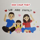  Tranh mica dán tường Gia Đình Hạnh Phúc trang trí Phòng Ngủ, Phòng Khách 