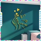  Tranh mica EPeBen dán tường nổi 3d hình Thả Tim Hàn Quốc decor trang trí Phòng ngủ, Phòng khách, Spa, Salon Làm Đẹp 
