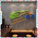  Tranh mica EPeBen dán tường nổi 3d hình Cùng Nhau Cụng Chai Bia decor trang trí Nhà hàng, quán nhậu, quán bia 