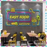  Tranh mica EPeBen dán tường nổi 3d hình đồ ăn Fast Food, hamburger decor trang trí Cửa hàng ăn nhanh, Nhà Hàng, Quán ăn 