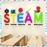  Tranh mica EPeBen dán tường nổi 3d hình STeam decor trang trí Phòng học, Phòng ngủ, Phòng khách,Mầm non 