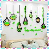  Tranh mica EPeBen dán tường nổi 3d hình Hình Chậu giàn Cây xanh Treo Tường Enjoy decor trang trí Phòng Khách, Phòng Ngủ 