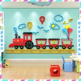  Tranh mica EPeBen dán tường nổi 3d hình Đoàn Tàu Xe Lửa decor trang trí Lớp Tiếng Anh, Mầm Non 
