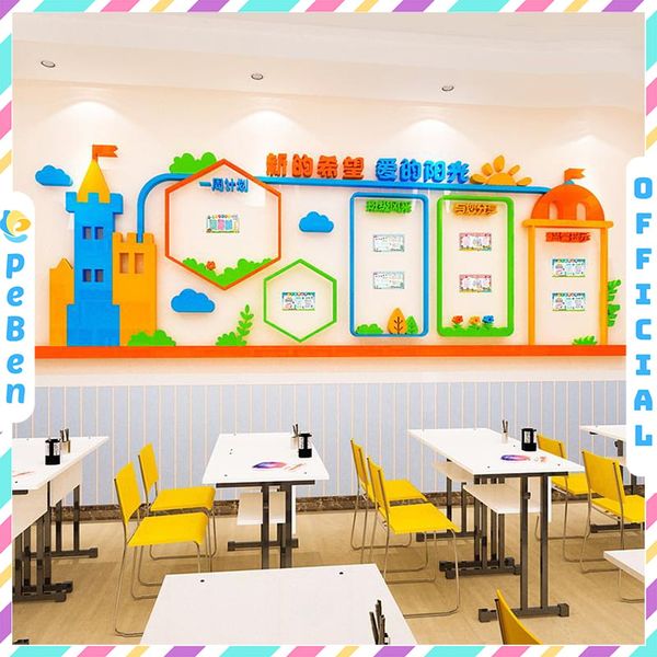  Tranh mica dán tường Tường Lớp Học trang trí Mầm Non, Mẫu Giáo 
