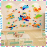  Tranh mica EPeBen dán tường nổi 3d hình dán 3D sở thú dễ thương  decor trang trí Lớp Học Mầm Non, Mẫu giáo, Phòng cho bé 