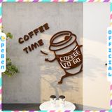  Tranh mica EPeBen dán tường nổi 3d hình coffee time to go take away,mèo, đồ uống décor Quán Cà Phê trang trí Trà Sữa 