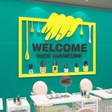  Tranh mica EPeBen dán tường nổi 3d hình Welcome decor trang trí cửa hàng nail, làm móng, tiệm làm đẹp 