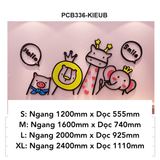  Tranh mica EPeBen dán tường nổi 3d hình con vật thú nghiêng đầu Hi Hello decor trang trí Phòng Cho Bé, Phòng Làm Việc 