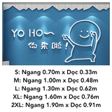  Tranh mica EPeBen dán tường nổi 3d hình Yo Ho decor trang trí Cửa Hàng, Chụp Ảnh 