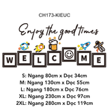  Tranh mica EPeBen dán tường nổi 3d hình Enjoy The Good Times decor trang trí Quán Trà Sữa, Quán Nước 