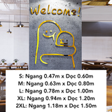  Tranh mica EPeBen dán tường nổi 3d hình Welcome! decor trang trí Quán Trà Sữa, Cửa Hàng 