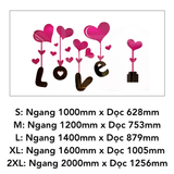  Tranh mica EPeBen dán tường nổi 3d hình Trái Tim Chữ Love decor trang trí Phòng Ngủ, Phòng Khách 
