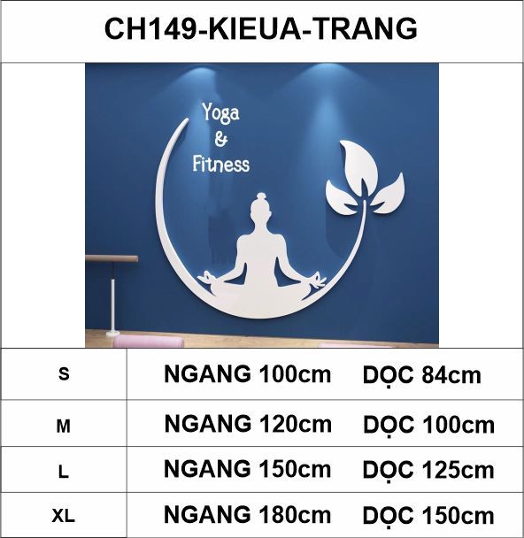  Tranh mica EPeBen dán tường nổi 3d hình Thiền Yoga & Fitness decor trang trí Phòng tập yoga, Phòng gym, Phòng thể dục 