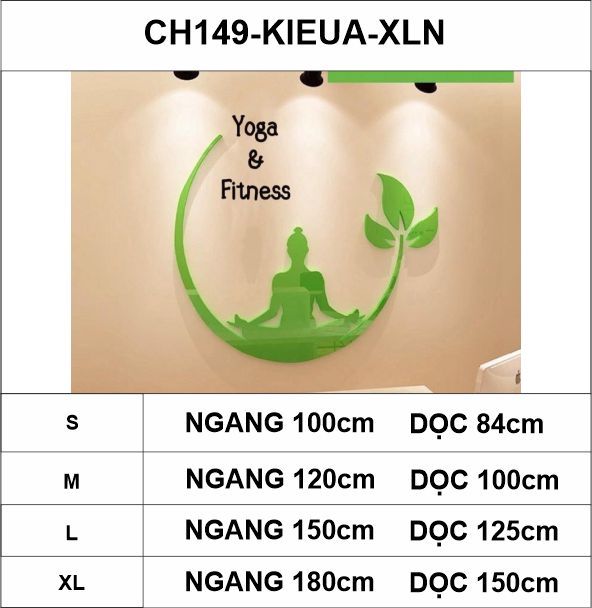  Tranh mica EPeBen dán tường nổi 3d hình Thiền Yoga & Fitness decor trang trí Phòng tập yoga, Phòng gym, Phòng thể dục 