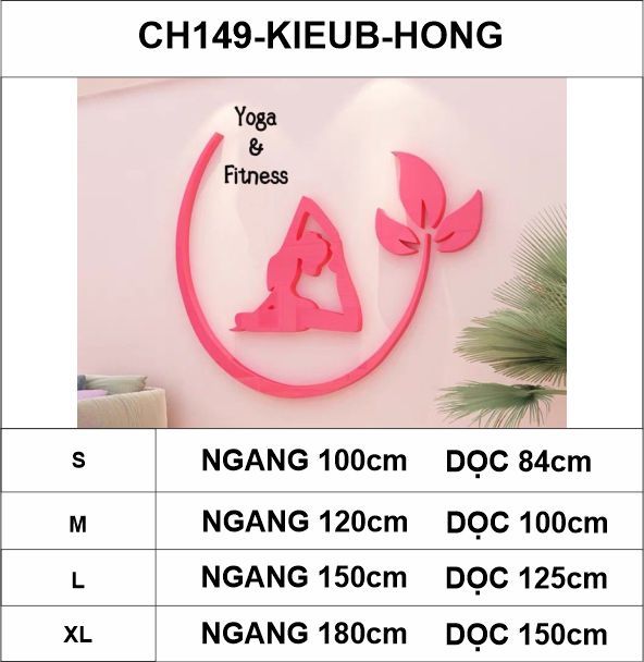  Tranh mica EPeBen dán tường nổi 3d hình Thiền Yoga & Fitness decor trang trí Phòng tập yoga, Phòng gym, Phòng thể dục 