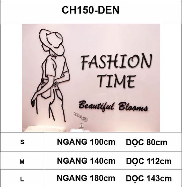  Tranh mica EPeBen dán tường nổi 3d hình Cô Gái Fashion Time decor trang trí Cửa Hàng quần áo phụ nữ, Shop thời trang 