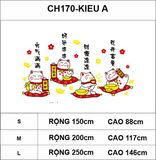  Tranh mica EPeBen dán tường nổi 3d hình Mèo Thần Tài May Mắn decor trang trí Cửa Hàng, Quán Nước 
