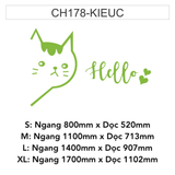 Tranh mica EPeBen dán tường nổi 3d hình Chú Mèo Hello decor trang trí Cửa Hàng, Quán Nước 