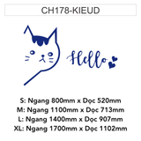  Tranh mica EPeBen dán tường nổi 3d hình Chú Mèo Hello decor trang trí Cửa Hàng, Quán Nước 