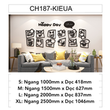  Tranh mica EPeBen dán tường nổi 3d hình Happy Day decor trang trí Quán Cafe, Trà Sữa 