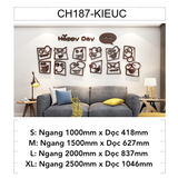  Tranh mica EPeBen dán tường nổi 3d hình Happy Day decor trang trí Quán Cafe, Trà Sữa 