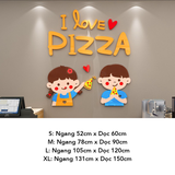  Tranh mica EPeBen dán tường nổi 3d hình Tình yêu Pizza decor trang trí Phòng Bếp, Nhà Hàng, Cửa Hàng Bánh Pizza 