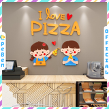  Tranh mica EPeBen dán tường nổi 3d hình Tình yêu Pizza decor trang trí Phòng Bếp, Nhà Hàng, Cửa Hàng Bánh Pizza 