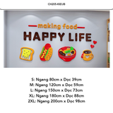  Tranh mica EPeBen dán tường nổi 3d Hình chế biến món ăn decor trang trí Phòng bếp, Phòng ăn, Cửa hàng, Phòng cho bé 
