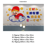  Tranh mica EPeBen dán tường nổi 3d hình Mèo Tài Lộc, Ông Thần Tài decor trang trí cửa hàng (Inbox để đặt tiếng việt) 