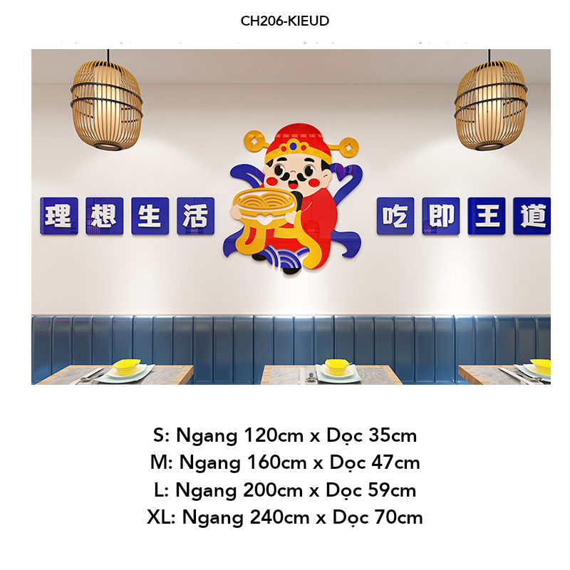  Tranh mica EPeBen dán tường nổi 3d hình Mèo Tài Lộc, Ông Thần Tài decor trang trí cửa hàng (Inbox để đặt tiếng việt) 
