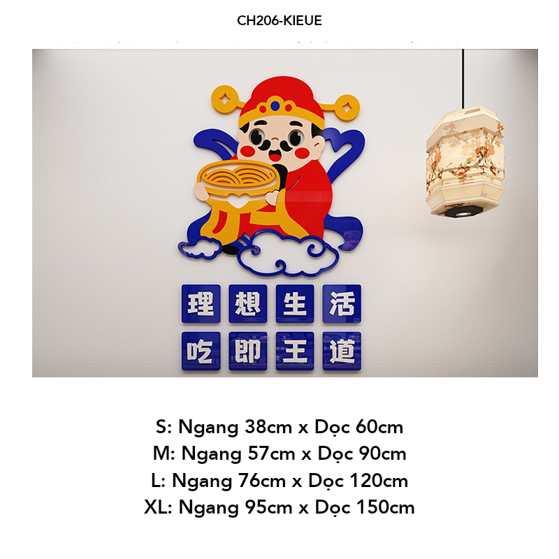  Tranh mica EPeBen dán tường nổi 3d hình Mèo Tài Lộc, Ông Thần Tài decor trang trí cửa hàng (Inbox để đặt tiếng việt) 