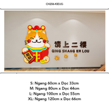  Tranh mica EPeBen dán tường nổi 3d hình Mèo Tài Lộc, Ông Thần Tài decor trang trí cửa hàng (Inbox để đặt tiếng việt) 