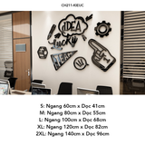 Tranh mica EPeBen dán tường nổi 3d hình Cool IDEA, Lucky Plan decor trang trí Cửa hàng, Văn Phòng, Phòng làm việc 