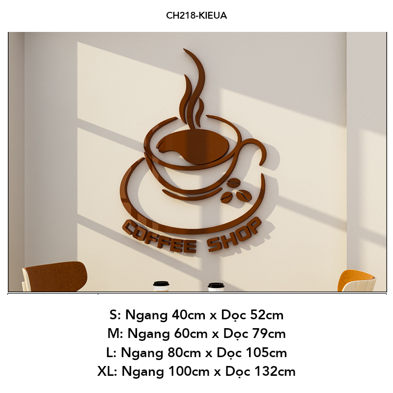  Tranh mica EPeBen dán tường nổi 3d hình Hương Vị Cà Phê decor trang trí Cửa hàng, Quán Cafe, Trà Chanh, Quán Nước 
